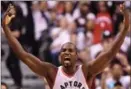  ?? CANADIAN PRESS FILE PHOTO ?? Will late addition, and free agent, Serge Ibaka be back with the Raptors? He’s a big piece of the puzzle.