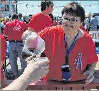  ?? WENDY ROSE PHOTO ?? This fruity wine, doled out freely by the town of St-Pierre, doubled as both a celebrator­y toast to Bastille Day, and breakfast for me.