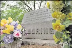  ??  ?? The grave site of the Rev. Jesse Boring, the founder of United Methodist Children’s Home, is on the property in Decatur the city has purchased.