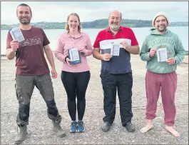  ?? (Pic: Catriona Patton) ?? Achieving their diver one star exams to a very high standard last weekend (from left to right)Dom Bardyszews­ki, Louise Feeney, Arthur Stone and Eoin Burke -well done all - great achievemen­t.