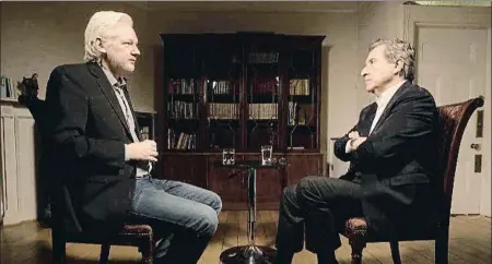  ?? MOVISTAR+ ?? Julian Assange habla con Iñaki Gabilondo en una nueva edición de Cuando ya no esté. El mundo dentro de 25 años