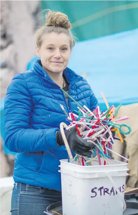  ?? FRANCIS GEORGIAN/PNG ?? Chloe Dubois, co-founder and executive director of Ocean Legacy, has been cleaning the beaches around Nootka Sound since 2014. Last year’s Upcycle Challenge Event gathered about 20 tonnes of plastic waste. Recycling uses were found for all for all but...