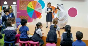 ?? Photo by M. Sajjad ?? Children at the pavilion of Department of Social Services at SCRF 2017. The pavilion has four sections, offering entertainm­ent and educationa­l programmes for children. —