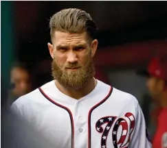  ?? File photo ?? Bryce Harper turned down a 10-year deal worth $300 million to stay with the Nationals in search of a bigger deal in free agency.