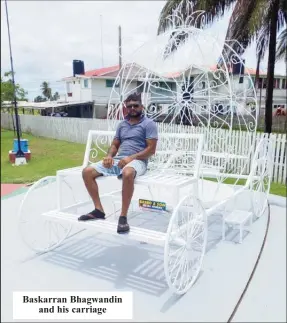 ?? ?? Baskarran Bhagwandin and his carriage