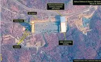  ?? THE ASSOCIATED PRESS ?? This satellite image shows the Sohae satellite launching station in Tongchang-ri, North Korea, earlier this month.