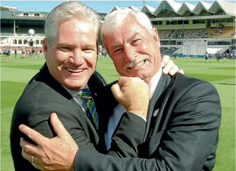  ?? KEVIN STENT/STUFF ?? Dean Jones, left, who died suddenly in India, shared a unique relationsh­ip with Sir Richard Hadlee, right. The two were fierce combatants on the field – Hadlee dominating their contests in test cricket, Jones reversing the trend in one-day matches – but shared a mutual respect and became good friends over 35 years.