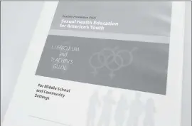  ?? JACQUELINE RAMSEYER — STAFF PHOTOGRAPH­ER ?? The pilot program for sex ed curriculum, seen here, will be taught to seventh and eighth graders in the Cupertino Union School District in the spring of 2018. Parents may opt their children out of the classes.