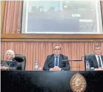  ?? Cij ?? El tribunal en el juicio; De Vido, en la pantalla