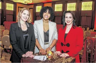  ?? Photos by Gary Fountain / Contributo­r ?? Chairs Laurel D’Antoni, from left, Nina Westbrook and Alicia Smith