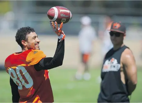  ?? PHOTOS: JASON PAYNE ?? Lions coaches are hoping speedy Chris Williams can stretch the field, creating opportunit­ies for the team’s other receivers.