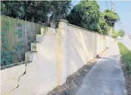  ??  ?? Casselberr­y city commission­ers recently agreed to replace the crumbling eyesore at a cost of about $2.1 million with a new red brick wall about six feet high.