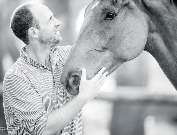  ?? KATHY RUSSELL/TRAFALGAR SQUARE BOOKS ?? “It is a big leap from riding horses to really getting to know a horse, but that’s the journey I’m on,” says author and equestrian Tik Maynard.