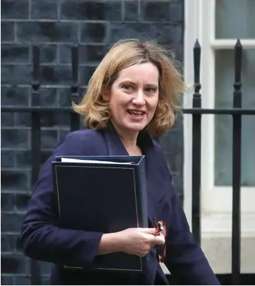  ?? AFP/Daniel Leal-Olivas ?? Der Rücktritt von Innenminis­terin Amber Rudd stärkt die Brexit-Hardliner im Kabinett.
