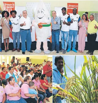  ??  ?? EVENTO. El alcalde Alexander López y el gerente de Baprosa, Jason Hawit, realizaron el pasado miércoles el lanzamient­o de la 23 edición del Festival del Arroz en el marco de la Ferinpro.