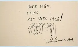  ??  ?? John Lennon’s hand-written note