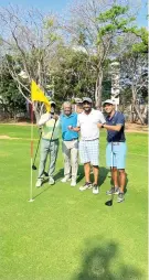  ?? ?? Anish Iyer after acing hole 4 at Cosmo TNGF