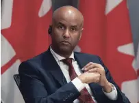  ?? ADRIAN WYLD THE CANADIAN PRESS FILE PHOTO ?? In recent days, Social Developmen­t Minister Ahmed Hussen has suggested in meetings with housing advocates that he’s open to putting federal dollars behind the idea.