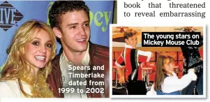  ?? ?? Spears and Timberlake dated from 1999 to 2002
The young stars on
Mickey Mouse Club