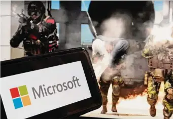  ?? Richard Drew/Associated Press ?? Under the judge’s ruling Tuesday, Activision’s popular title “Call of Duty” still will be available on gaming platforms that compete with Microsoft’s Xbox.