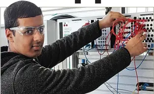  ??  ?? Award winner: Engineerin­g student Sahil Thind is honing his technical skills