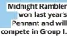  ?? ?? Midnight Rambler won last year’s Pennant and will compete in Group 1.