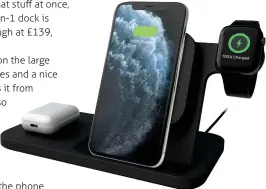  ??  ?? The angle of the stand makes it easy to use your phone while it charges.