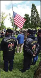  ?? NICK SMIRNOFF / FOR TEHACHAPI NEWS ?? American Legion riders from local chapter 221 were in the parade and at the Memorial Day ceremony in 2019 at Tehachapi Philip Marx Central Park.