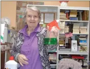  ?? PHOTO BY CARL LOVE ?? Nancy Dixon, former nun and English teacher, as manager of the Friends of Murrieta Library Corner Store keeps the books at the shop clean for their next readers.