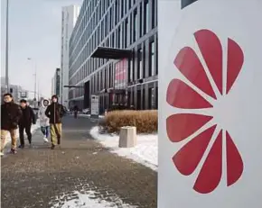  ?? REUTERS PIC ?? Huawei Technologi­es Inc is facing intense scrutiny in the West on its relationsh­ip with China’s government and United States-led allegation­s that its devices could be used by Beijing for spying.