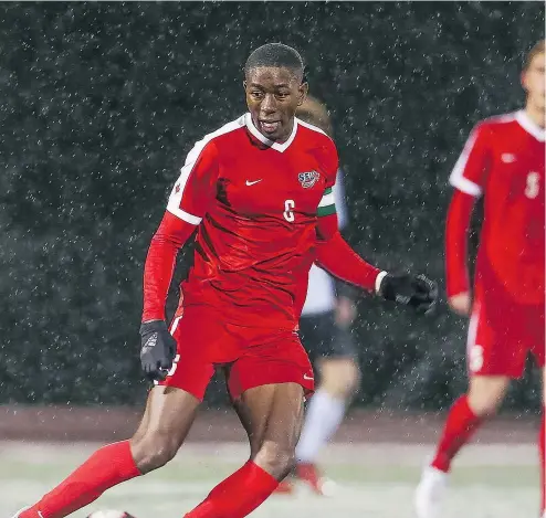  ?? PAUL YATES/SFU ATHLETICS FILES ?? Simon Fraser University’s Mamadi Camara, one of six Canadians invited to the MLS Combine to showcase their skills was chosen by San Jose in the second round of Friday’s MLS SuperDraft in Chicago.