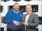  ??  ?? Marine Harvest Premiershi­p Coach of the Year – Paul John MacKintosh, Newtonmore.