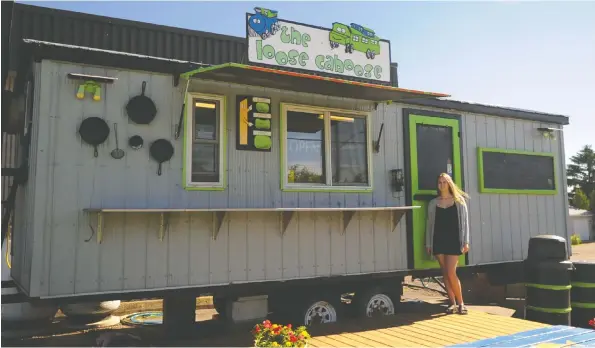  ?? [WHITNEY NEILSON / THE OBSERVER] ?? Elmira resident Kelly Schwindt and friends are running the Loose Caboose in Elmira this summer, open every day except Mondays.