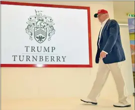  ??  ?? Donald Trump’s ownership has tainted Turnberry for many