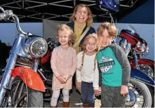  ??  ?? Marianne Harth with her triplets (from left) Sophia, Bethany and Nathaniel Harth at the launch of the 2018 Cruise for Cancer.