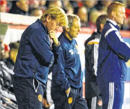  ??  ?? DON’T LOOK DOWN: Stuart McCall is facing his toughest test as Motherwell manager, at the foot of the table.