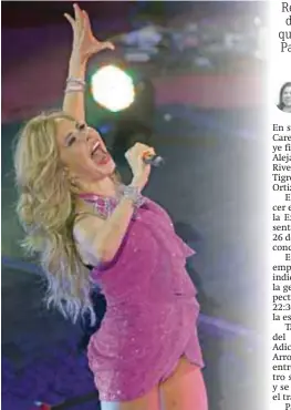  ?? |CUARTOSCUR­O ?? Gloria Trevi deleitará a su público el 31 de mayo y 1 de junio.