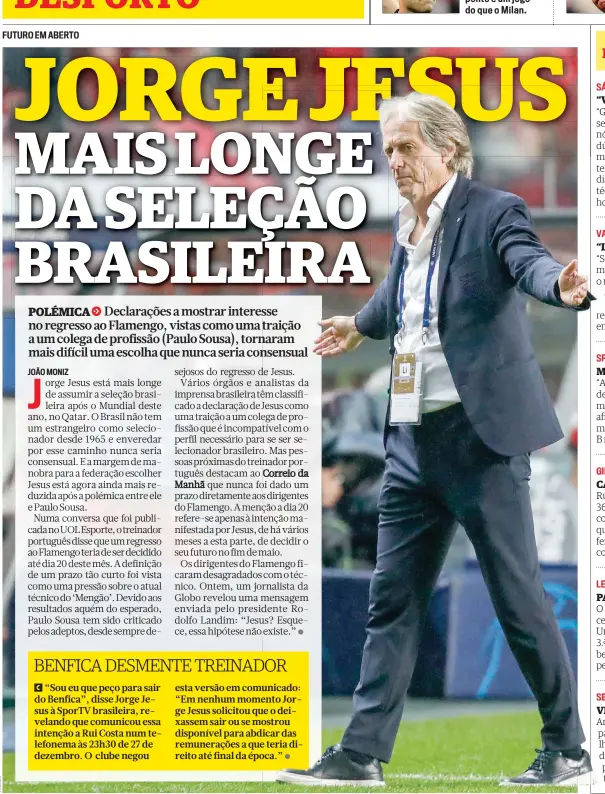  ?? ?? O argentino bisou na vitória (4-2 ao Empoli) do Inter, que subiu ao 1º lugar da Liga italiana, com mais um ponto e um jogo do que o Milan.