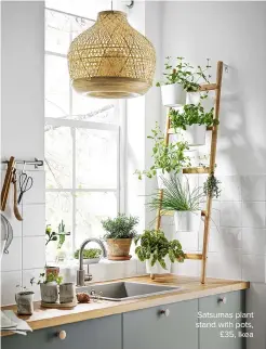  ??  ?? Satsumas plant stand with pots, £35, Ikea