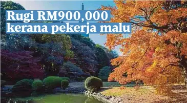  ??  ?? TAMAN negara Shinjuku Gyoen mengenakan bayaran masuk 1.40 pound (RM7.40) bagi pengunjung dewasa. - Agensi