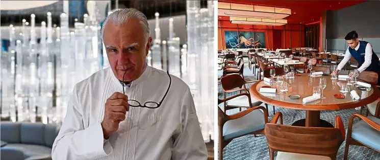 ?? — Photos: aFP relaxnews ?? One of the globe’s most awarded chefs, ducasse welcomes social media, as it helps him keep a closer eye on his culinary empire. Before opening his eponymous venture at the Morpheus in Macau, ducasse spent three years going over every detail of the place.