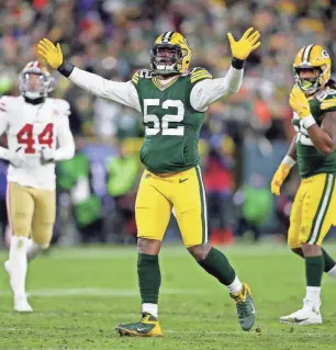  ?? MIKE DE SISTI/JOURNAL SENTINEL ?? Packers outside linebacker Rashan Gary was ranked 49th on Pro Football Focus’ top 50 players list entering the upcoming season.