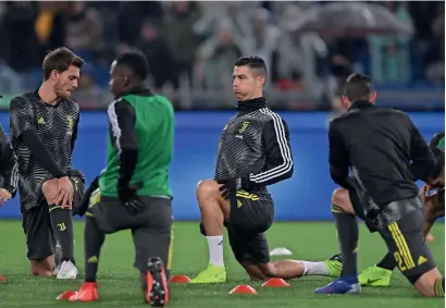  ?? Reuters ?? Cristiano Ronaldo (centre) and Colombian ace Duvan Zapata (not in the picture) will be at the centre stage as Juventus travel to Atalanta on Wednesday with a Coppa Italia semifinal berth at stake. —