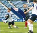  ??  ?? FEEL THE FORSS: Marcus Forss makes it 2-0 to the Bees