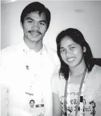 ??  ?? At a young age, Diaz already looked up to Manny Pacquiao as her idol in sports.