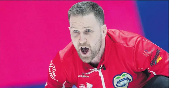 ?? ANDREW VAUGHAN/THE CANADIAN PRESS ?? Team Canada skip Brad Gushue doesn’t mince words regarding how much he dislikes this year’s Brier format at the Brandt Centre in Regina.