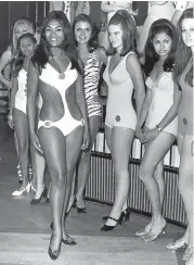  ?? Picture: TIMES MEDIA ?? SEPARATE DEVELOPMEN­T: Miss Africa South Pearl Jansen, left, at Miss World in 1970