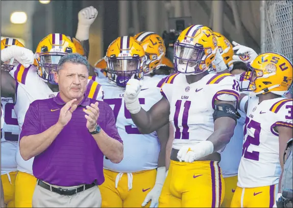  ?? Marcio Jose Sanchez The Associated Press ?? Coach Ed Orgeron could lead his final game for Louisiana State when the Tigers face No. 14 Texas A&M on Saturday.