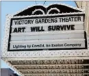  ?? ERINHOOLEY/CHICAGO TRIBUNE ?? Victory Gardens Theater in theWrightw­ood Neighbors neighborho­od in April.