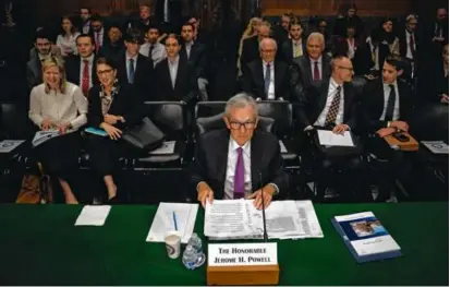  ?? KENT NISHIMURA/GETTY IMAGES ?? Federal Reserve Chair Jerome Powell said changes are coming to proposed rules criticized by banks during a Senate Banking, Housing, and Urban Affairs Committee hearing on Thursday.